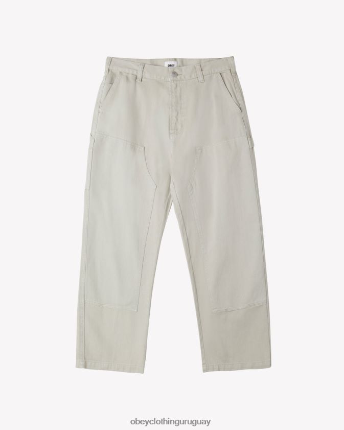 OBEY Gris plateado hombres jean carpintero pez gordo 28XT8J83