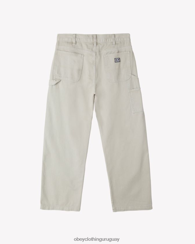 OBEY Gris plateado hombres jean carpintero pez gordo 28XT8J83