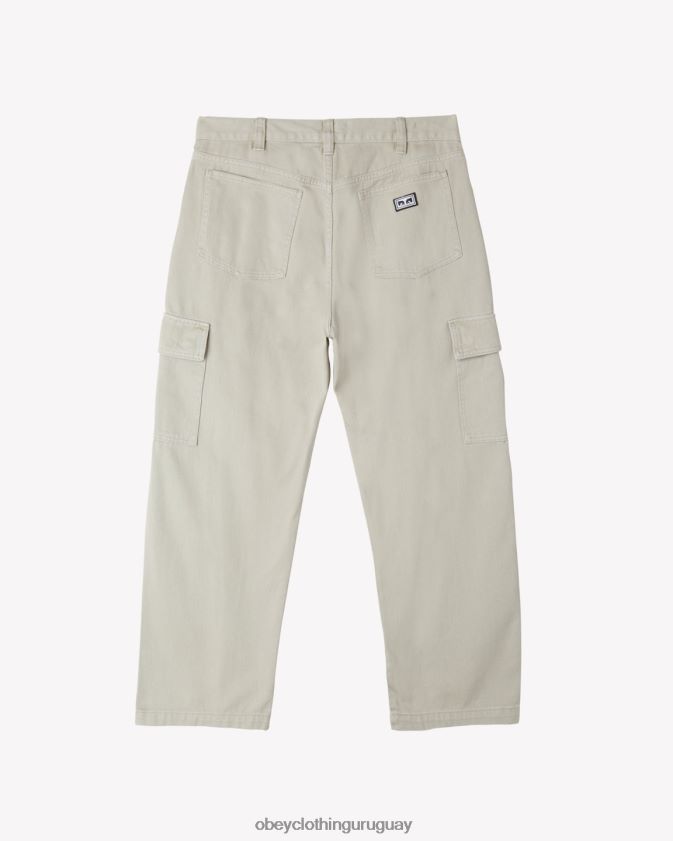 OBEY Gris plateado hombres pantalones cargo de mezclilla bigwig 28XT8J85