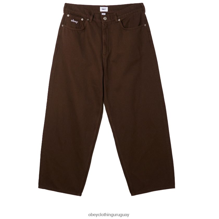 OBEY java marrón hombres jean holgado 28XT8J928
