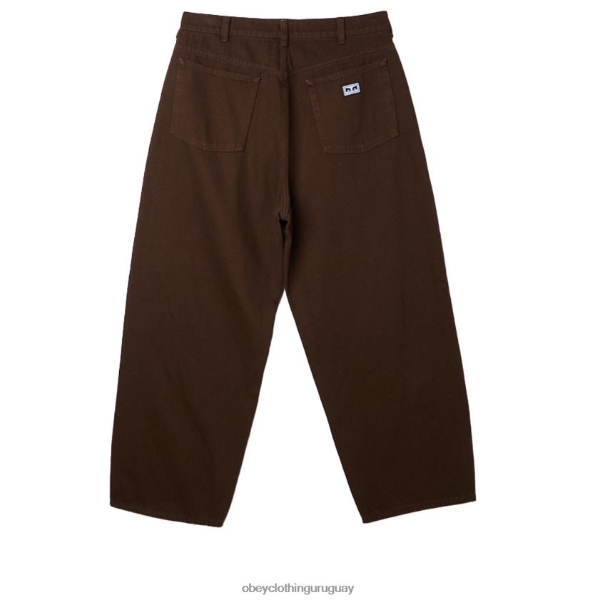 OBEY java marrón hombres jean holgado 28XT8J928