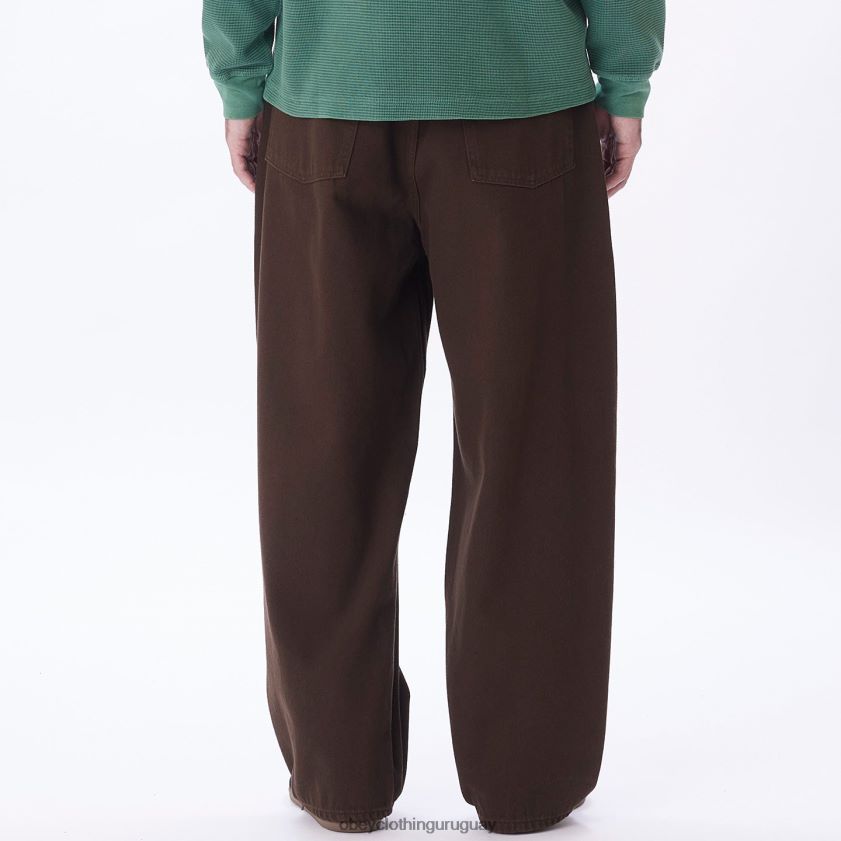 OBEY java marrón hombres jean holgado 28XT8J928