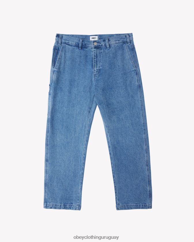 OBEY índigo claro hombres mezclilla de carpintero trabajadora 28XT8J65