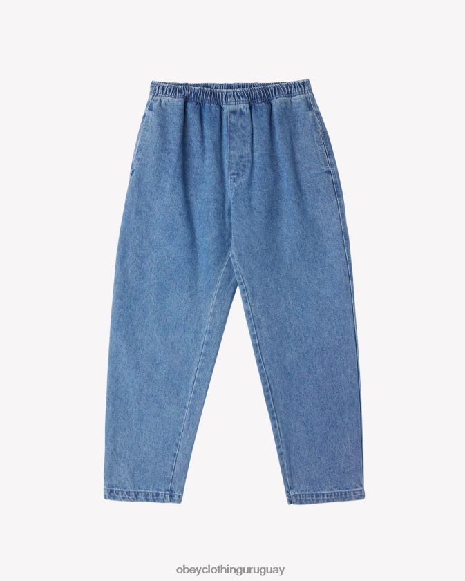 OBEY índigo claro hombres pantalón de mezclilla fácil 28XT8J69