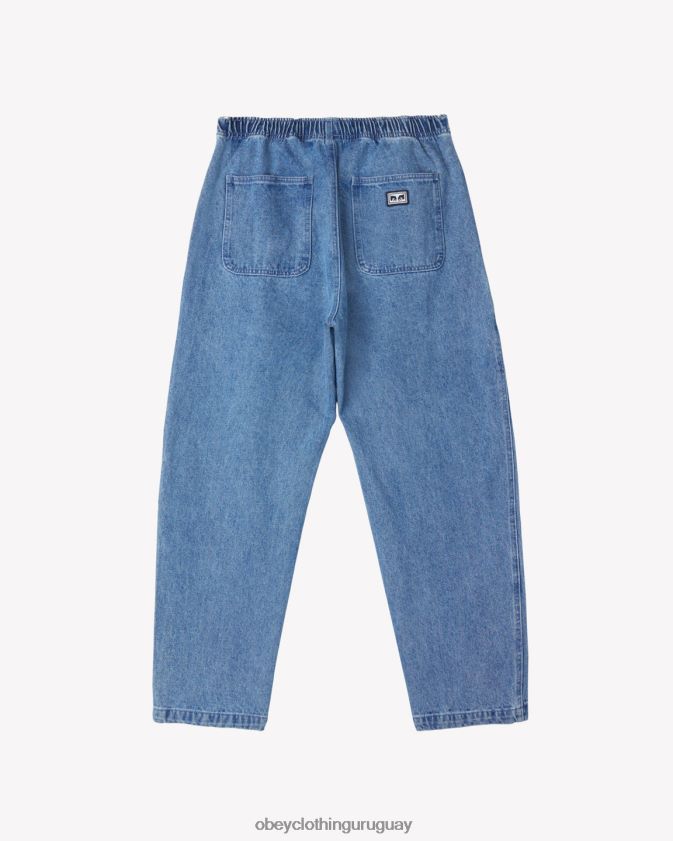 OBEY índigo claro hombres pantalón de mezclilla fácil 28XT8J69