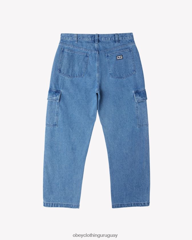 OBEY índigo claro hombres pantalones cargo de mezclilla bigwig 28XT8J84