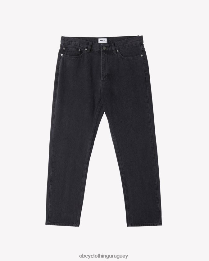 OBEY negro descolorido hombres doblador de mezclilla 28XT8J71