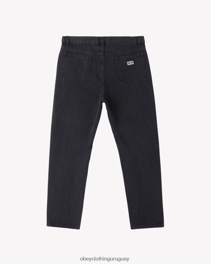 OBEY negro descolorido hombres doblador de mezclilla 28XT8J71