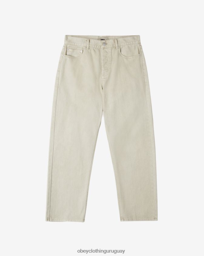 OBEY pigmento gris plata hombres mezclilla con pigmentos trabajados 28XT8J90