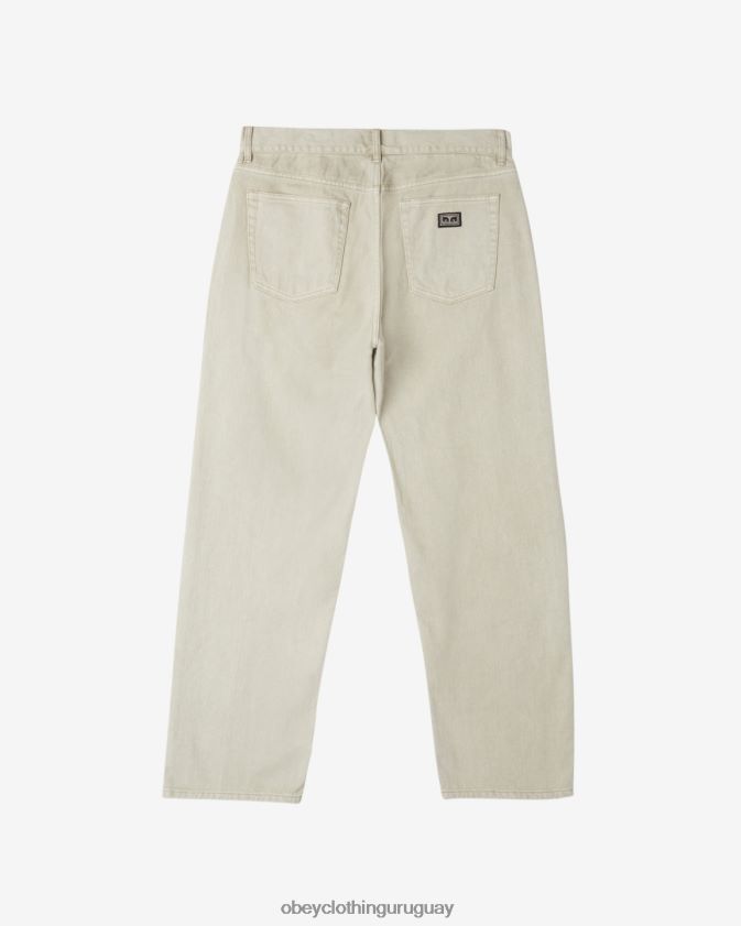 OBEY pigmento gris plata hombres mezclilla con pigmentos trabajados 28XT8J90