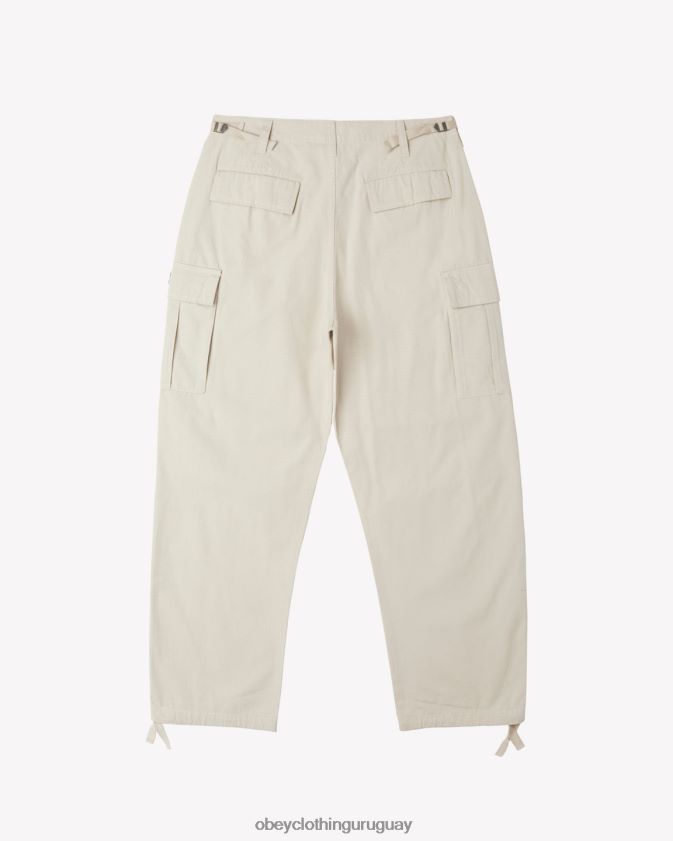 OBEY Gris plateado hombres pantalón cargo antidesgarro 28XT8J58