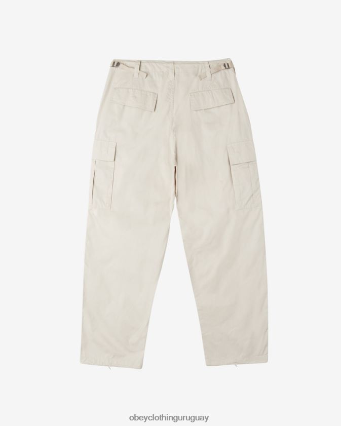 OBEY Gris plateado hombres pantalones cargo big timer 28XT8J30