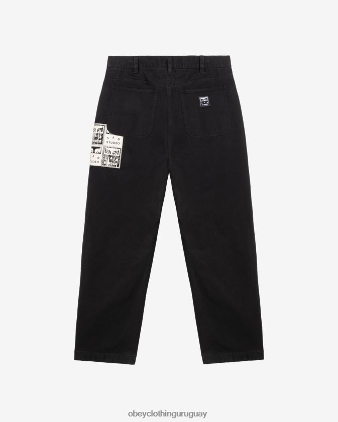 OBEY antracita hombres pantalón de carpintero poster 28XT8J22