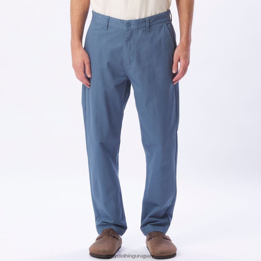 OBEY azul opaco hombres pantalón de sarga hughes 28XT8J963