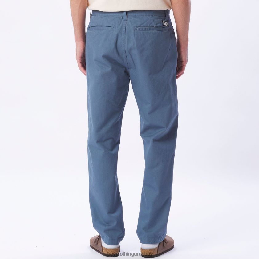 OBEY azul opaco hombres pantalón de sarga hughes 28XT8J963