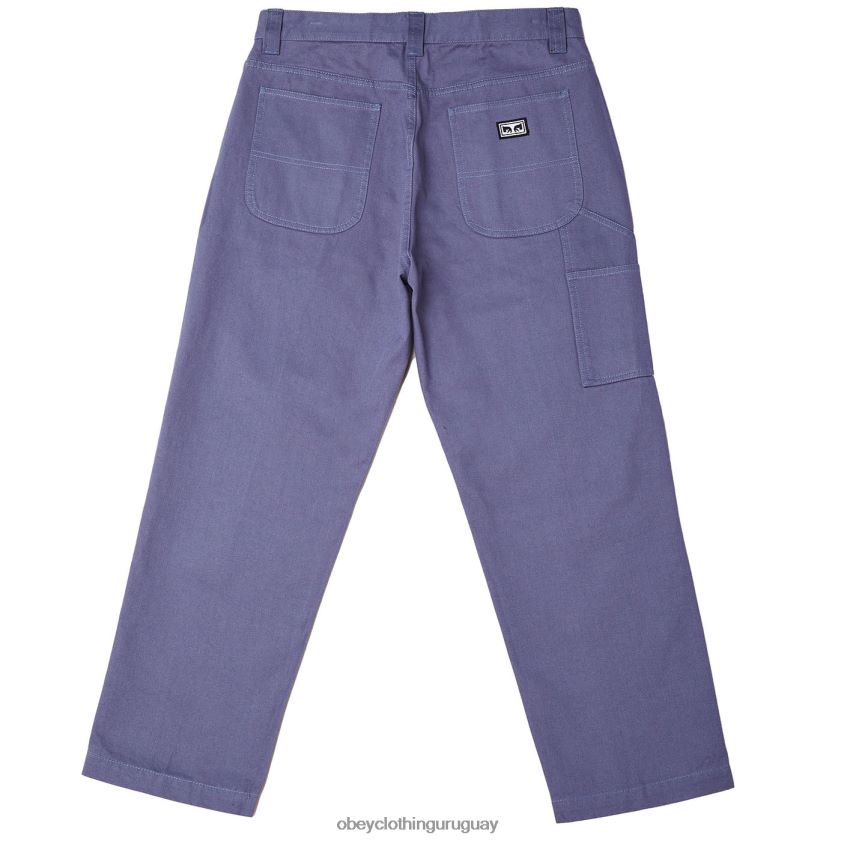 OBEY azul vintage hombres pantalón de carpintero de trabajo duro 28XT8J961