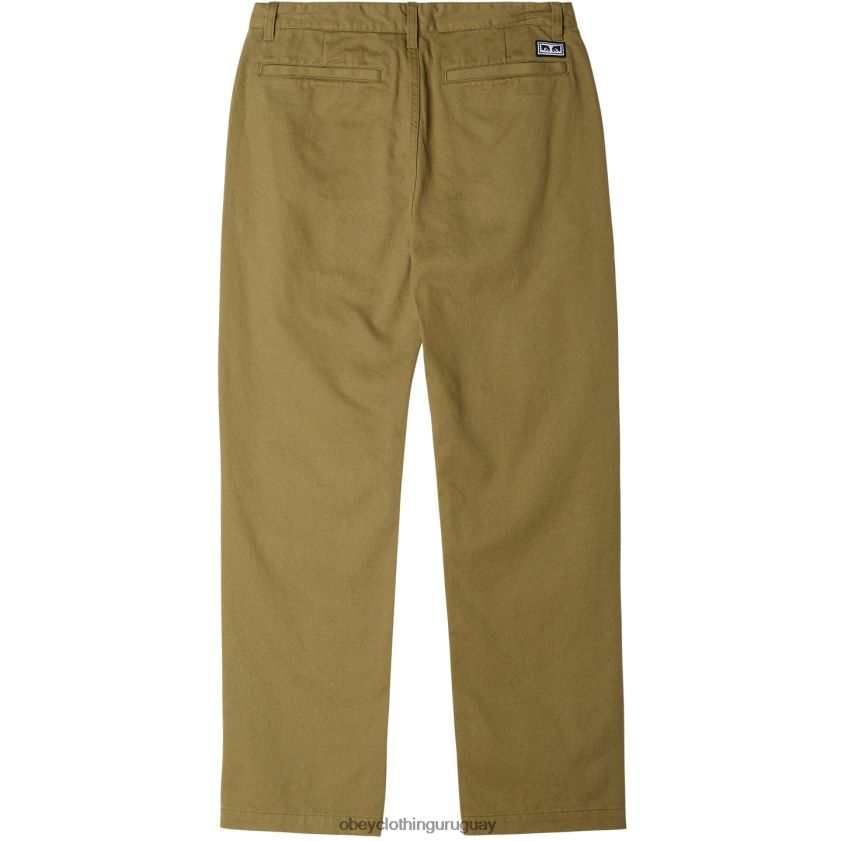 OBEY campo verde hombres pantalón de sarga hughes 28XT8J964