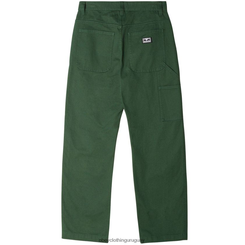 OBEY cedro oscuro hombres pantalón de carpintero de trabajo duro 28XT8J958