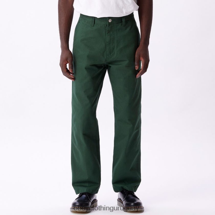 OBEY cedro oscuro hombres pantalón de carpintero de trabajo duro 28XT8J958