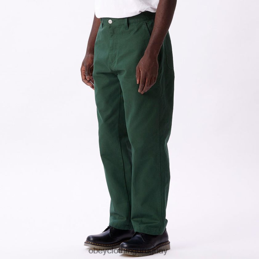 OBEY cedro oscuro hombres pantalón de carpintero de trabajo duro 28XT8J958
