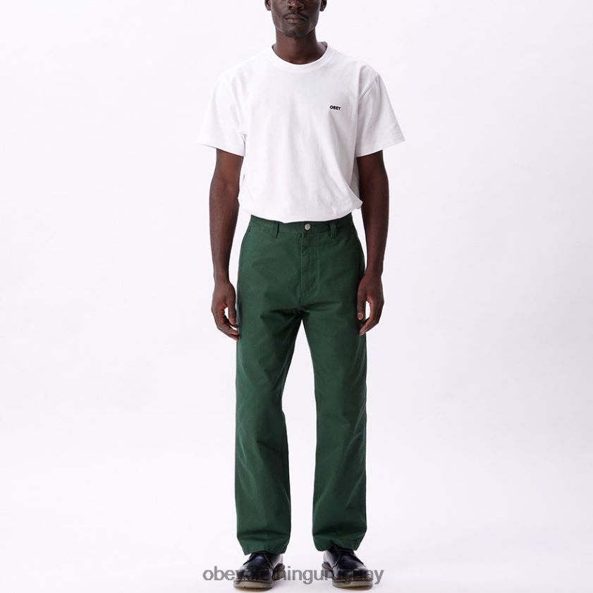 OBEY cedro oscuro hombres pantalón de carpintero de trabajo duro 28XT8J958