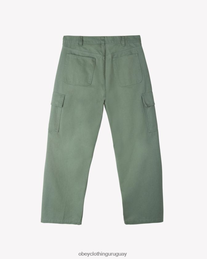 OBEY corona de laurel hombres pantalones cargo bigwig baggy de sarga 28XT8J19