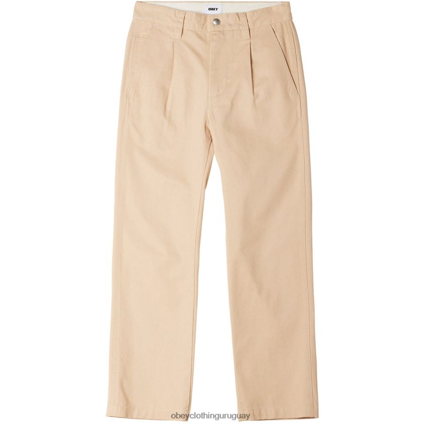 OBEY crema irlandesa hombres pantalón inmobiliario 28XT8J943