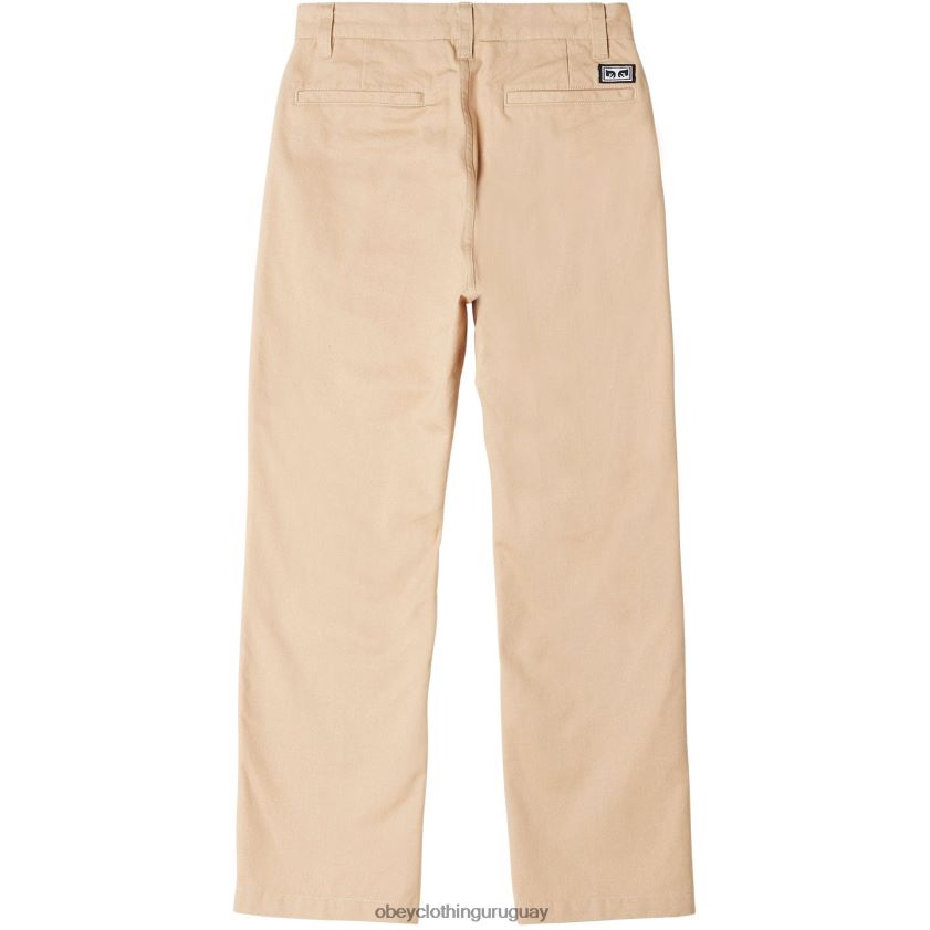 OBEY crema irlandesa hombres pantalón inmobiliario 28XT8J943