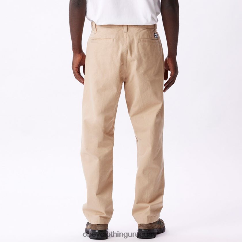 OBEY crema irlandesa hombres pantalón inmobiliario 28XT8J943