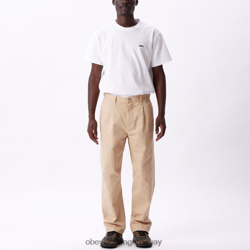 OBEY crema irlandesa hombres pantalón inmobiliario 28XT8J943