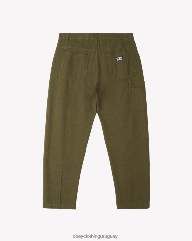 OBEY ejército de reconocimiento hombres pantalón de carpintero de lino de trabajo duro 28XT8J52