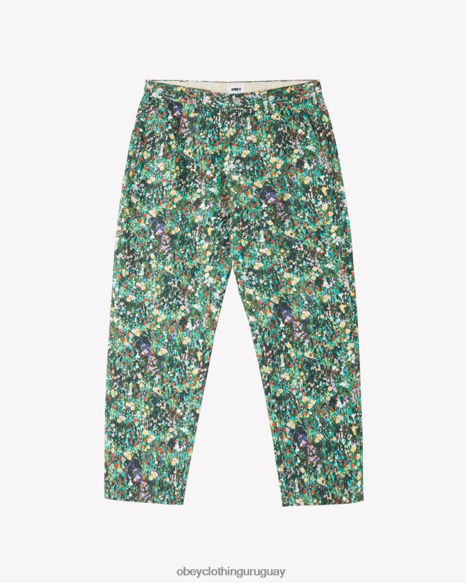 OBEY florales múltiples hombres pantalón de carpintero de trabajo duro 28XT8J6