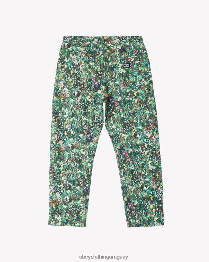 OBEY florales múltiples hombres pantalón de carpintero de trabajo duro 28XT8J6
