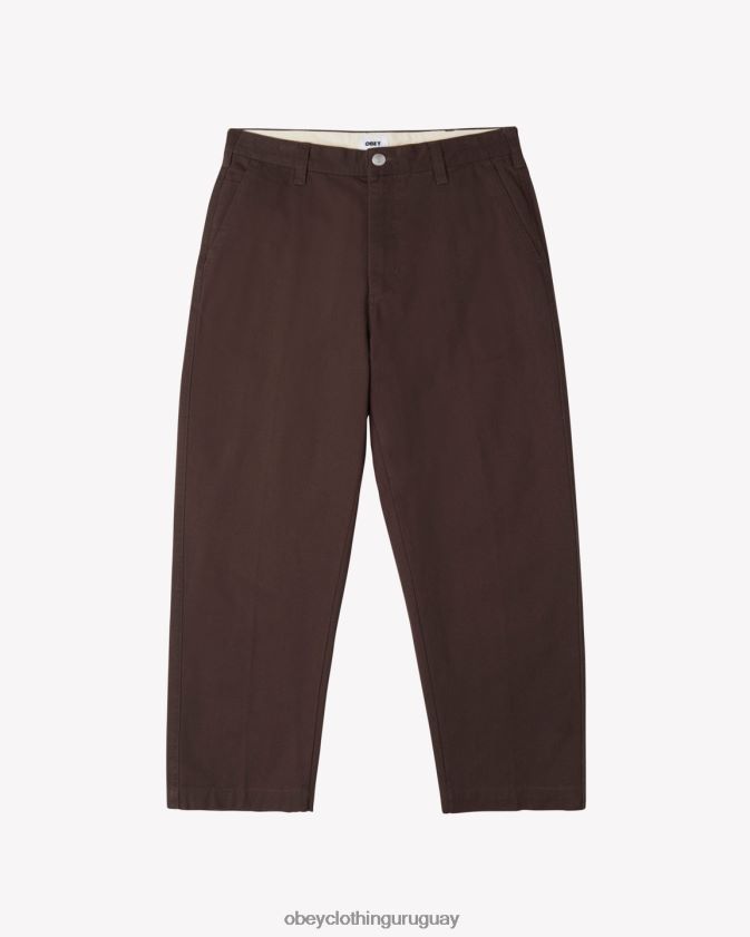OBEY java marrón hombres pantalón chino bigwig 28XT8J35
