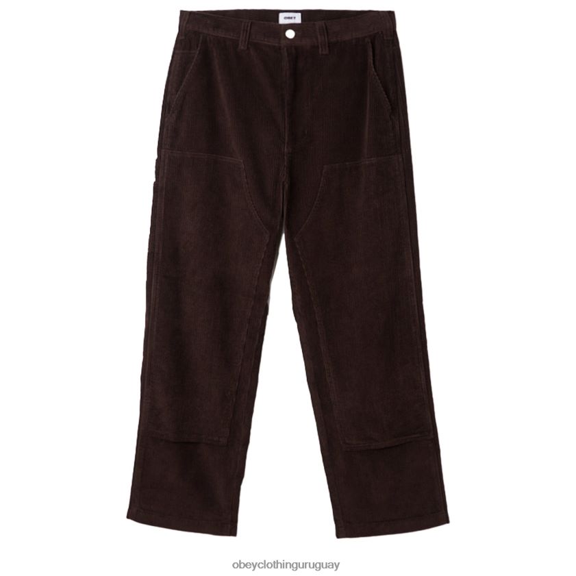 OBEY java marrón hombres pantalón de pana big timer 28XT8J922