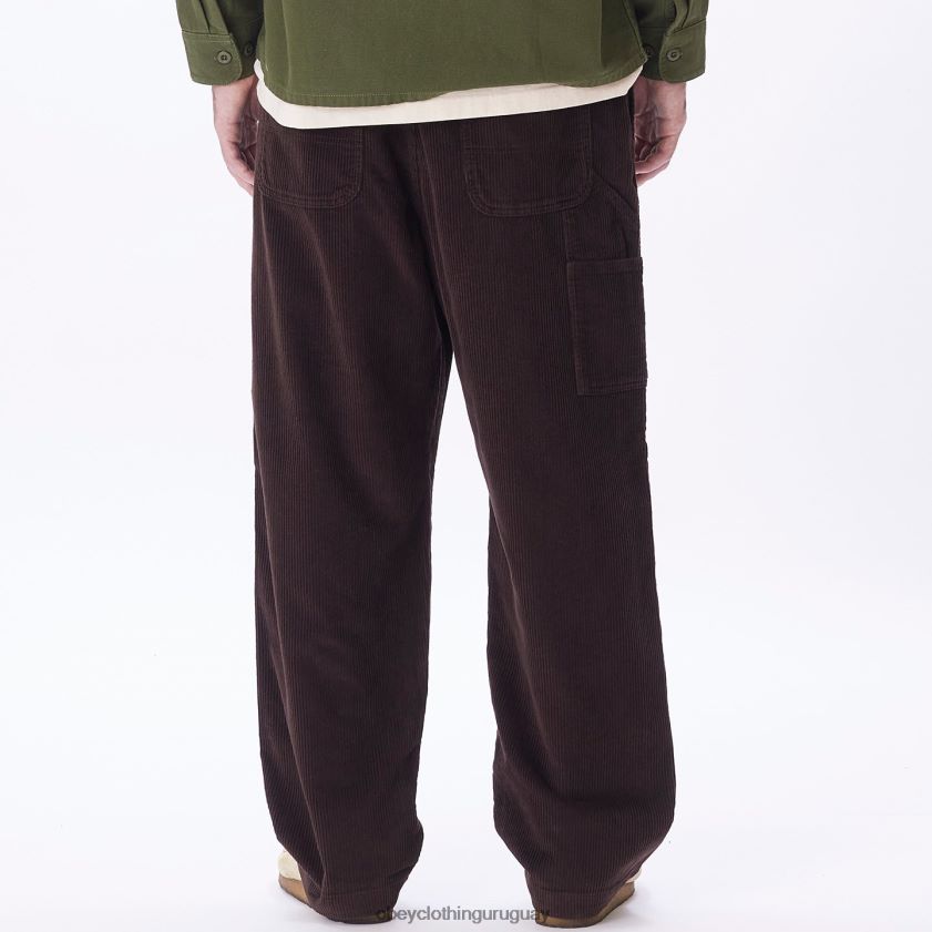 OBEY java marrón hombres pantalón de pana big timer 28XT8J922