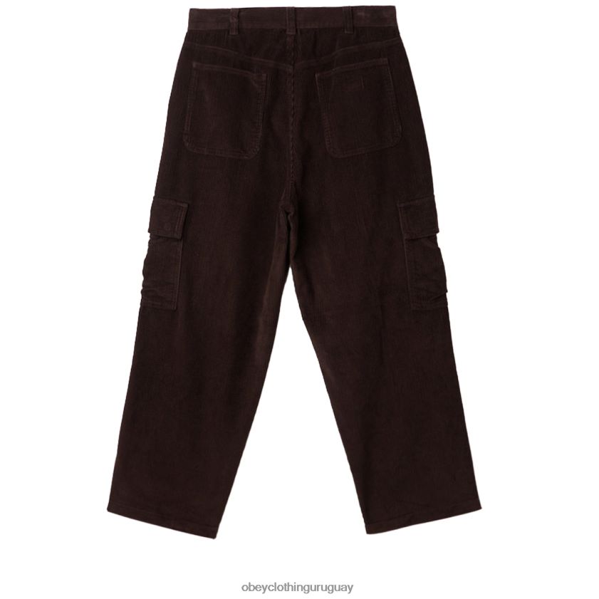 OBEY java marrón hombres pantalones cargo bigwig baggy de pana 28XT8J914