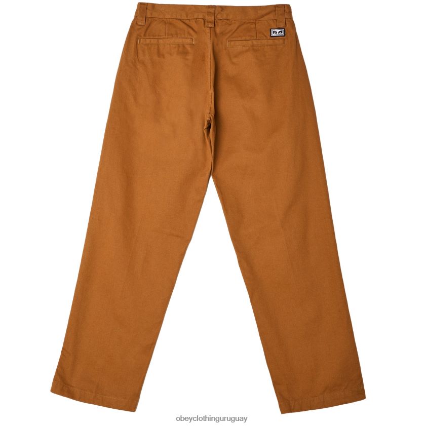 OBEY madera de catechu hombres pantalón inmobiliario 28XT8J946