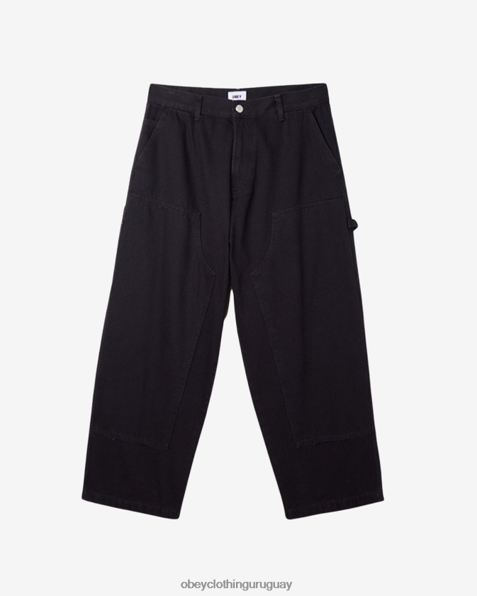 OBEY negro digital hombres pantalón carpintero denim bigwig 28XT8J929