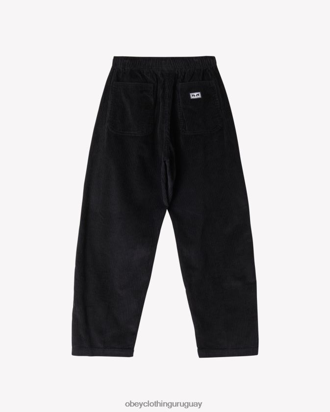 OBEY negro digital hombres pantalón de pana fácil 28XT8J9