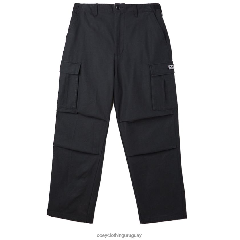 OBEY negro digital hombres pantalones cargo big timer 28XT8J927