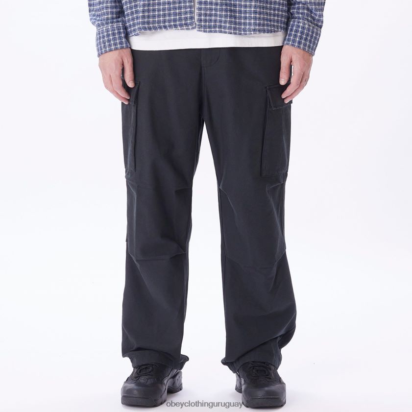 OBEY negro digital hombres pantalones cargo big timer 28XT8J927