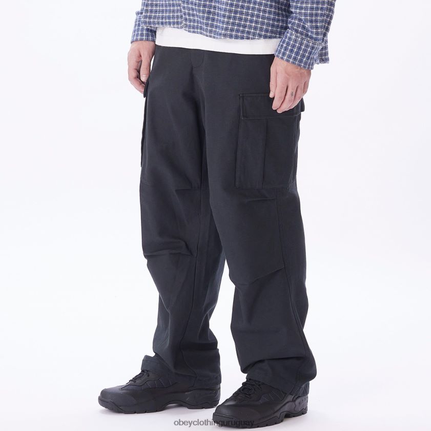 OBEY negro digital hombres pantalones cargo big timer 28XT8J927