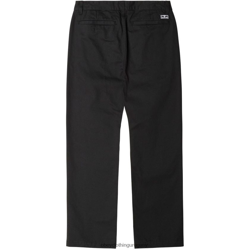 OBEY negro hombres pantalón de sarga hughes 28XT8J962