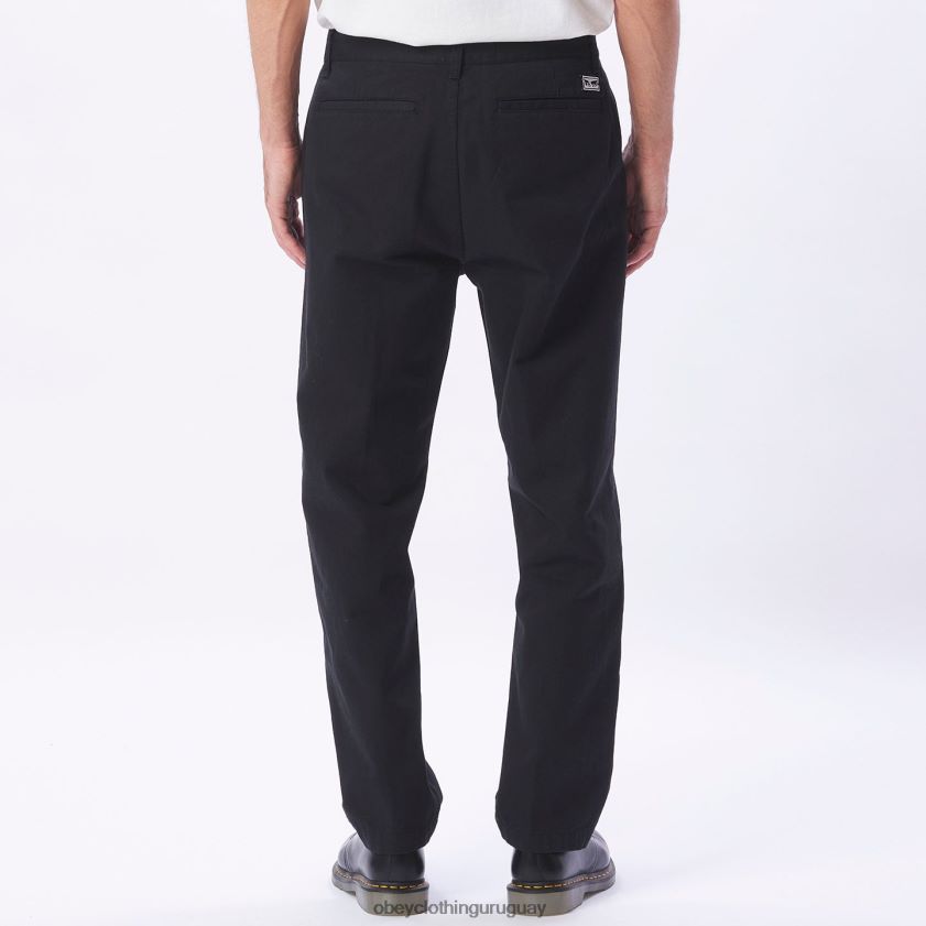 OBEY negro hombres pantalón de sarga hughes 28XT8J962