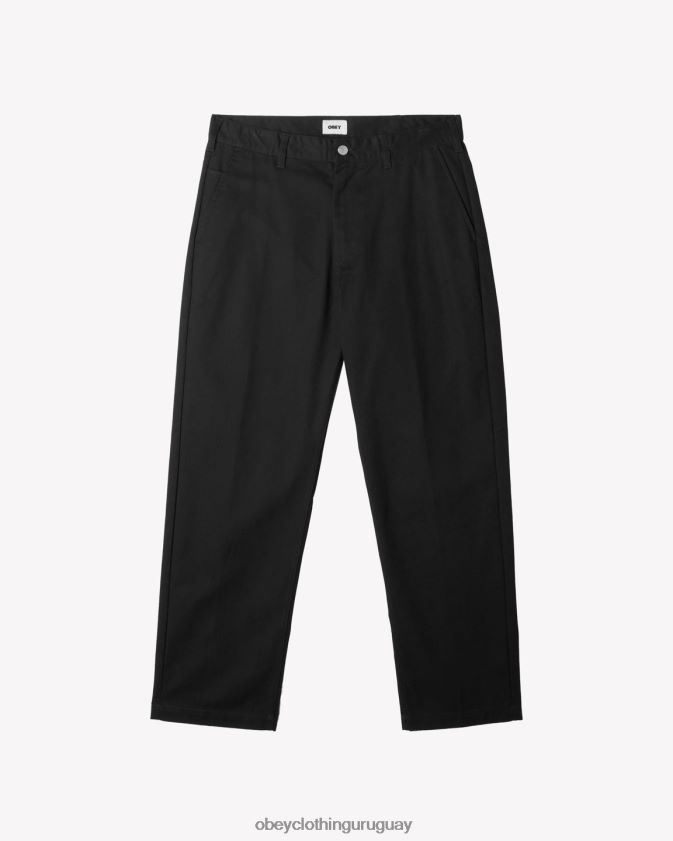 OBEY negro hombres pantalón de trabajo duro 28XT8J43