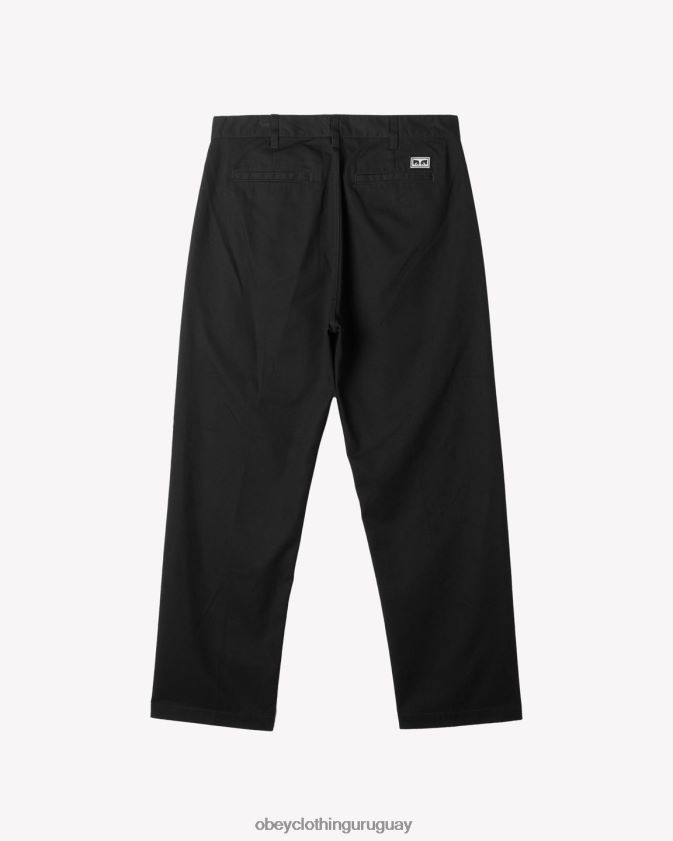 OBEY negro hombres pantalón de trabajo duro 28XT8J43