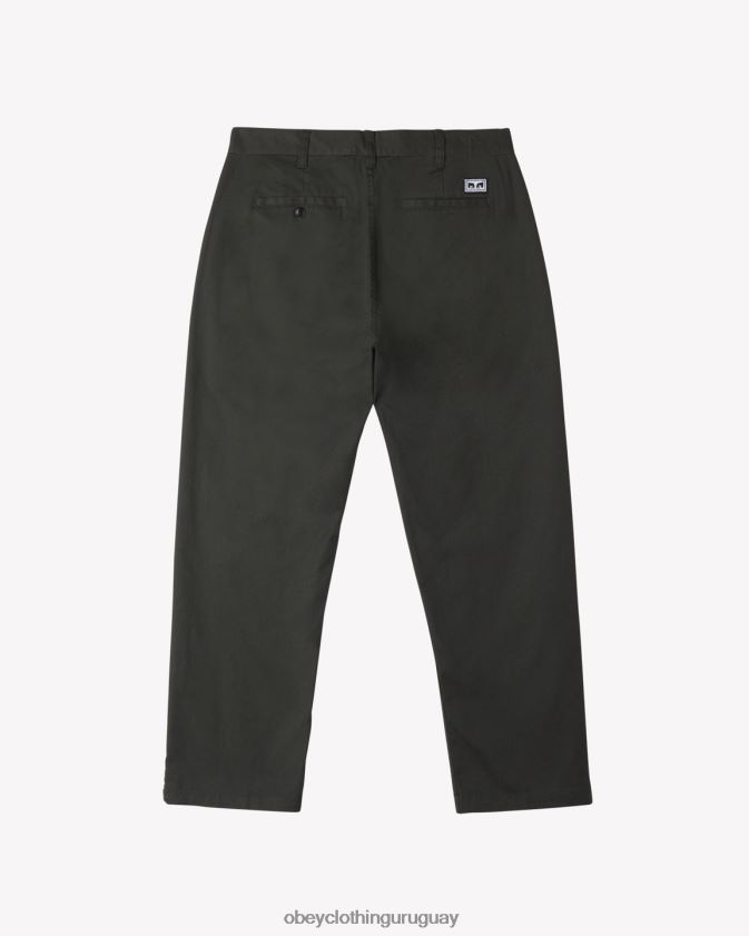 OBEY negro hombres pantalón de trabajo duro 28XT8J43