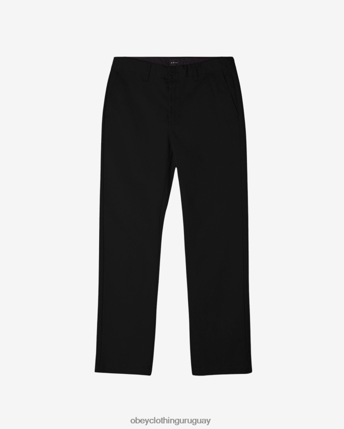 OBEY negro hombres pantalón rezagado 28XT8J973
