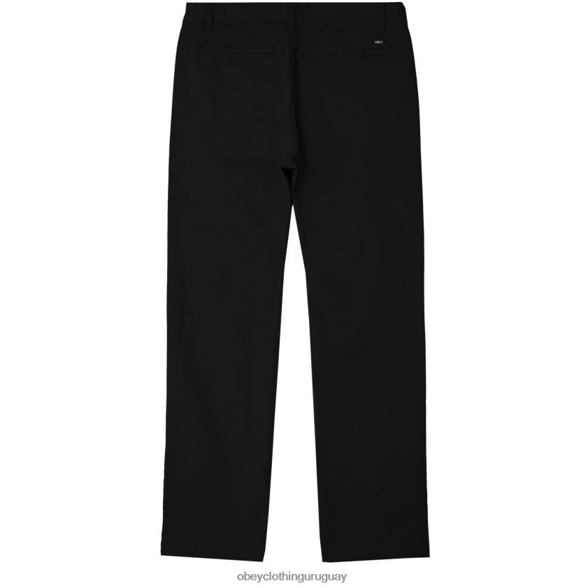 OBEY negro hombres pantalón rezagado inundado 28XT8J970
